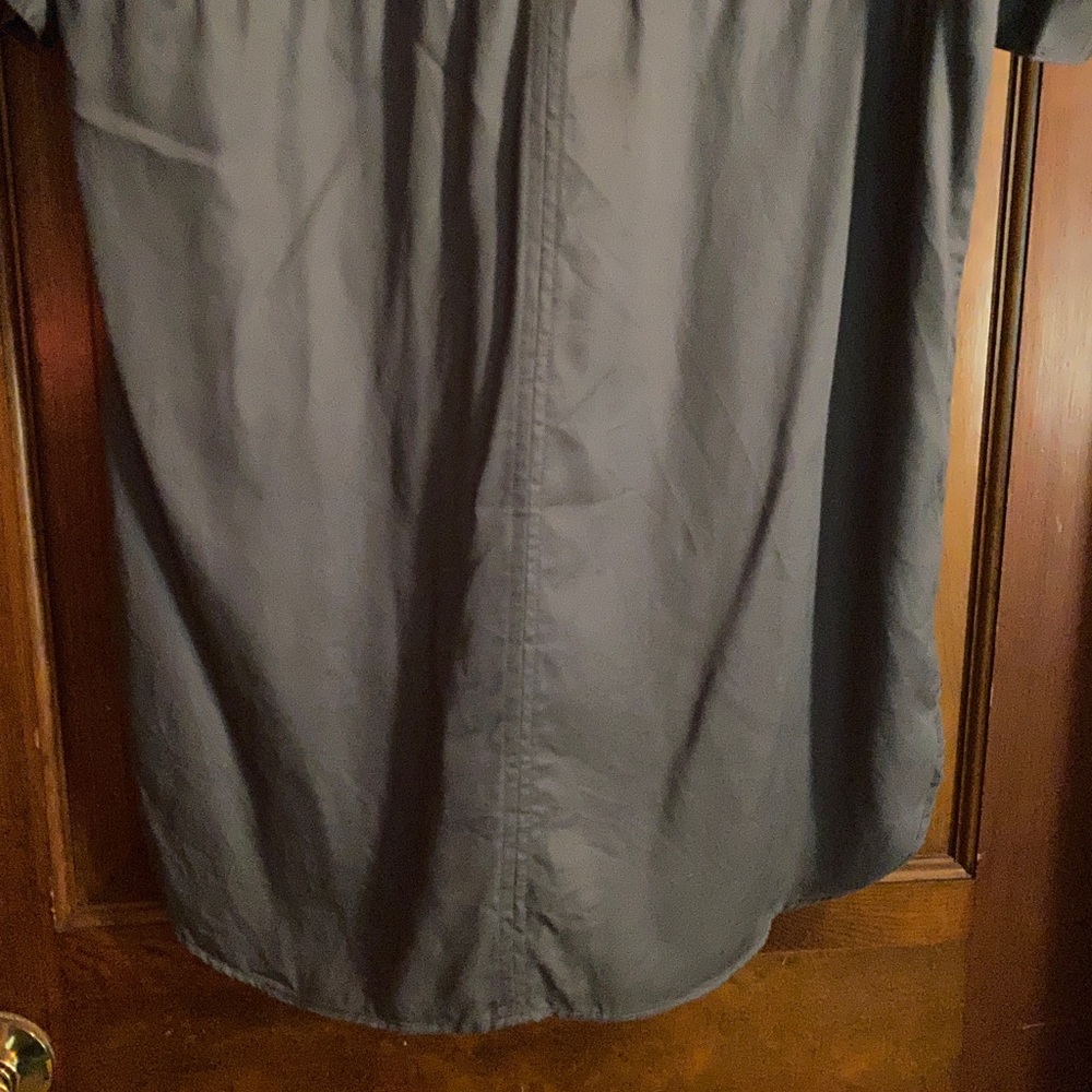 French Connection Green Gray Button Front Shirt D… - image 2